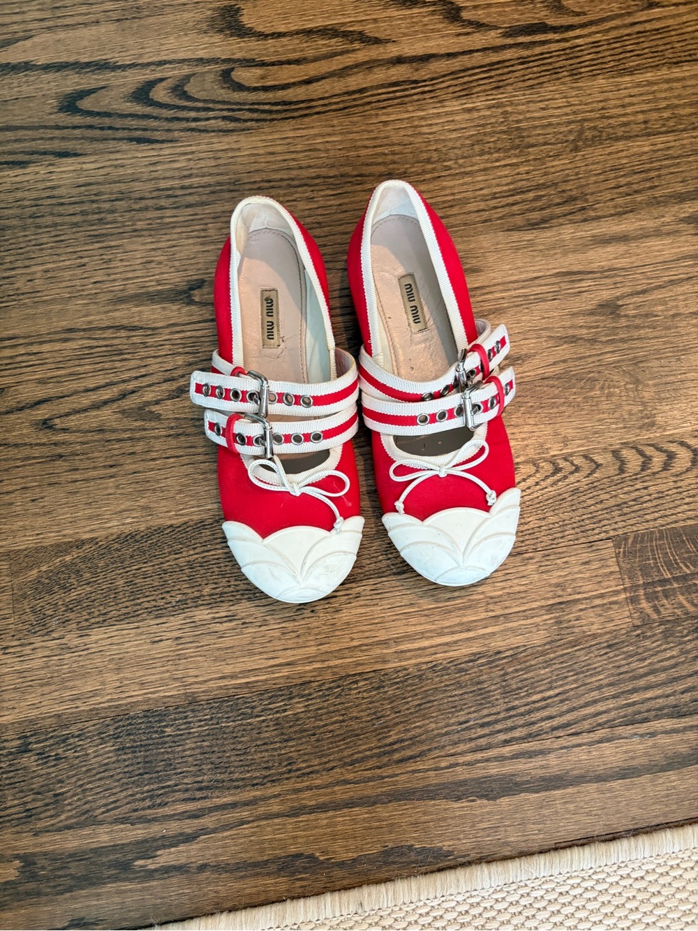 Miu Miu Red and White sneakers shoes 39